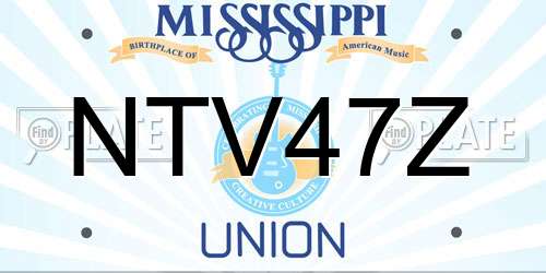 NTV47Z Mississippi License Plate