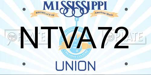 NTVA72 Mississippi License Plate