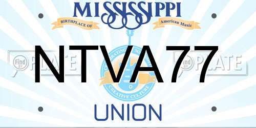 NTVA77 Mississippi License Plate