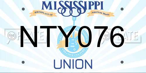 NTY076 Mississippi License Plate