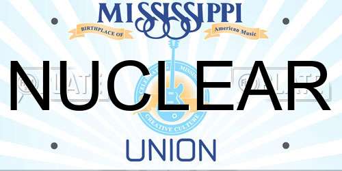 NUCLEAR Mississippi License Plate