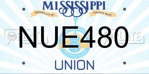 NUE480 Mississippi License Plate