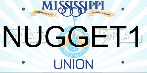 NUGGET1 Mississippi License Plate
