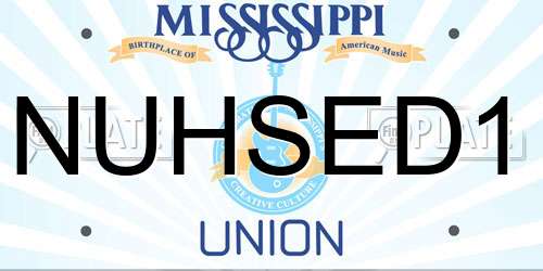 NUHSED1 Mississippi License Plate