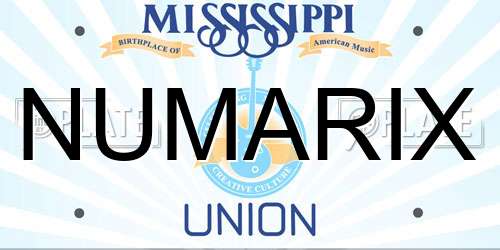 NUMARIX Mississippi License Plate