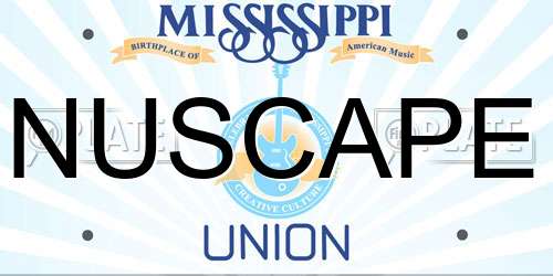 NUSCAPE Mississippi License Plate