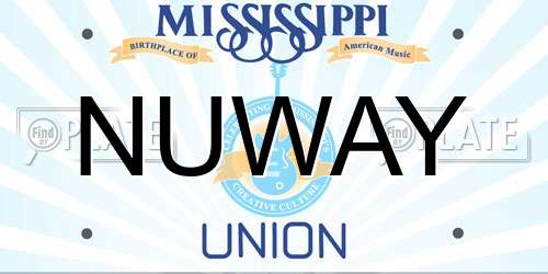 NUWAY Mississippi License Plate