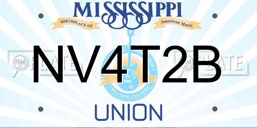 NV4T2B Mississippi License Plate
