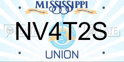 NV4T2S Mississippi License Plate