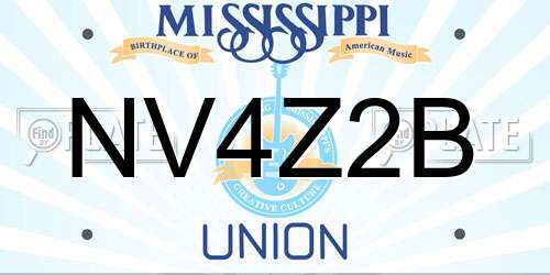 NV4Z2B Mississippi License Plate