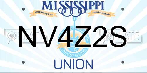 NV4Z2S Mississippi License Plate