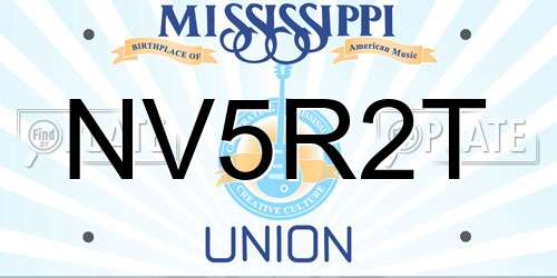 NV5R2T Mississippi License Plate
