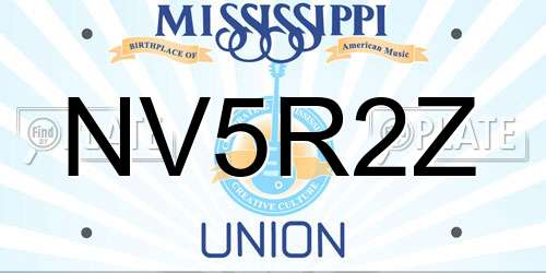 NV5R2Z Mississippi License Plate