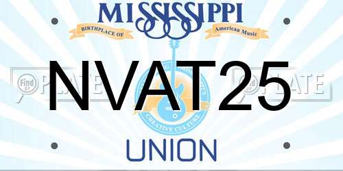 NVAT25 Mississippi License Plate