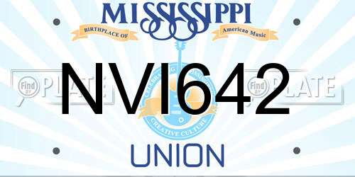 NVI642 Mississippi License Plate