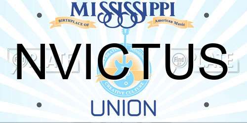 NVICTUS Mississippi License Plate