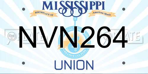 NVN264 Mississippi License Plate