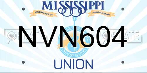 NVN604 Mississippi License Plate