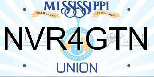 NVR4GTN Mississippi License Plate