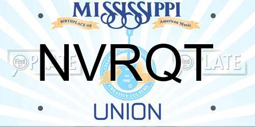 NVRQT Mississippi License Plate