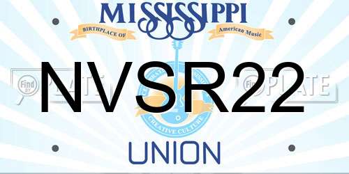 NVSR22 Mississippi License Plate