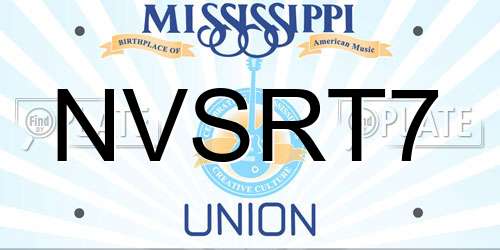 NVSRT7 Mississippi License Plate