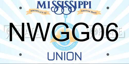 NWGG06 Mississippi License Plate