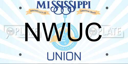 NWUC Mississippi License Plate