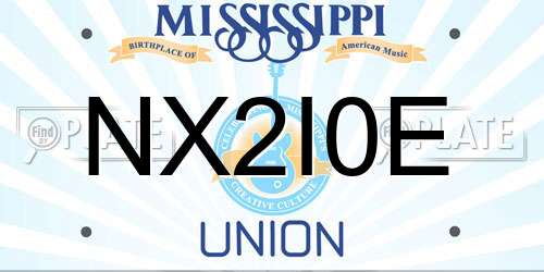 NX2I0E Mississippi License Plate
