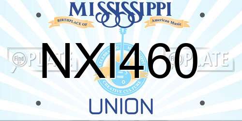 NXI460 Mississippi License Plate