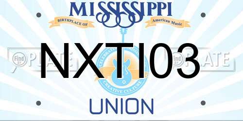 NXTI03 Mississippi License Plate