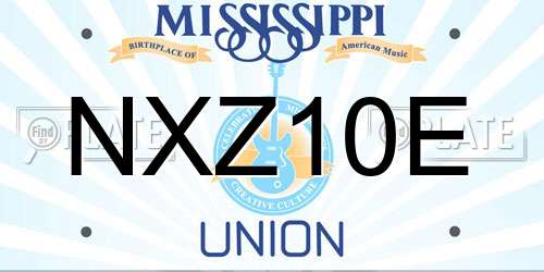 NXZ10E Mississippi License Plate