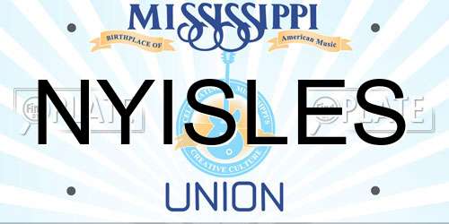 NYISLES Mississippi License Plate
