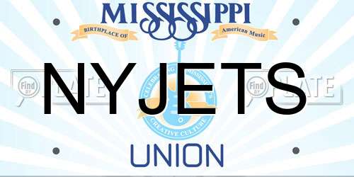 NYJETS Mississippi License Plate