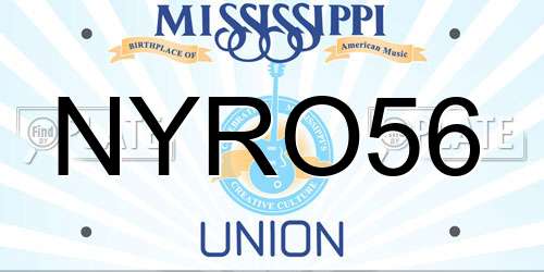 NYRO56 Mississippi License Plate