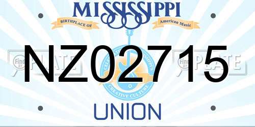 NZ02715 Mississippi License Plate