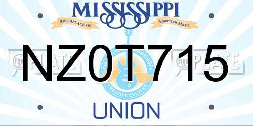NZ0T715 Mississippi License Plate