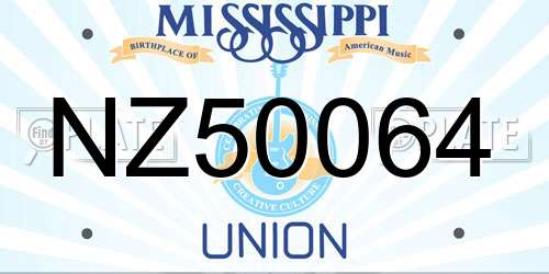 NZ50064 Mississippi License Plate