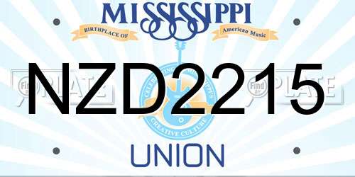 NZD2215 Mississippi License Plate