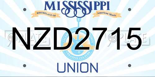 NZD2715 Mississippi License Plate