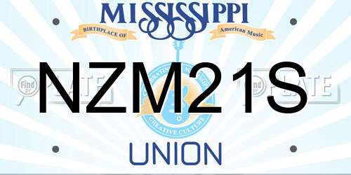 NZM21S Mississippi License Plate