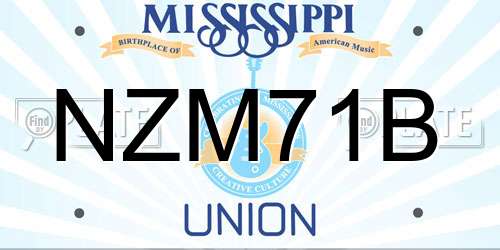 NZM71B Mississippi License Plate