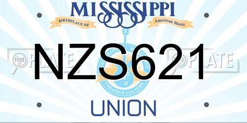 NZS621 Mississippi License Plate