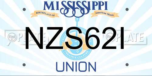 NZS62I Mississippi License Plate