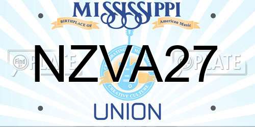 NZVA27 Mississippi License Plate