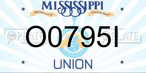 O0795I Mississippi License Plate
