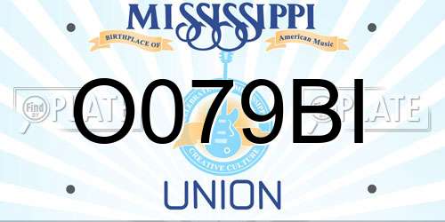 O079BI Mississippi License Plate