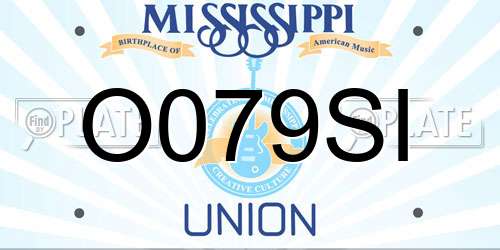 O079SI Mississippi License Plate
