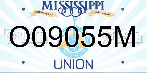 O09055M Mississippi License Plate