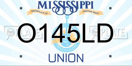 O145LD Mississippi License Plate